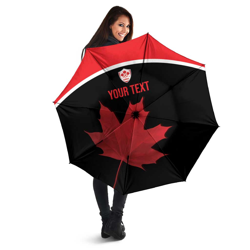 Personalized Canada Soccer Umbrella Maple Leaf and Map Style - Wonder Print Shop