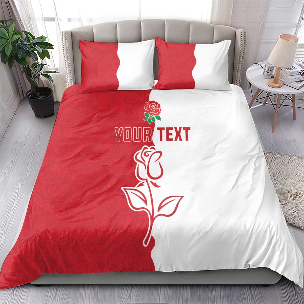 Personalized Rugby England Bedding Set Red Rose Champions