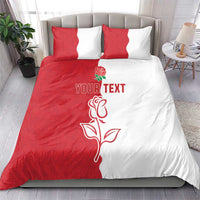 Personalized Rugby England Bedding Set Red Rose Champions