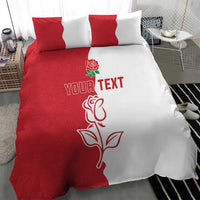 Personalized Rugby England Bedding Set Red Rose Champions