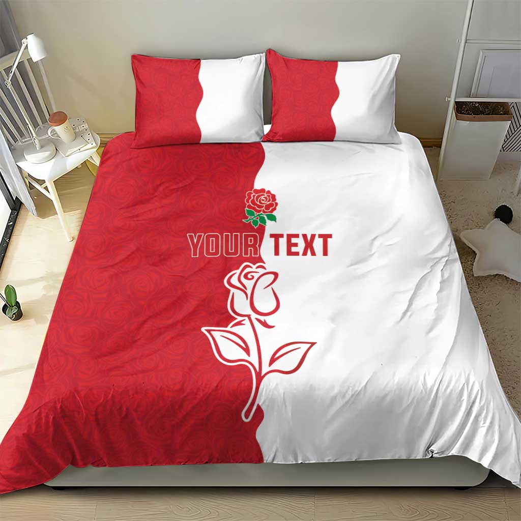 Personalized Rugby England Bedding Set Red Rose Champions