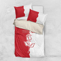 Personalized Rugby England Bedding Set Red Rose Champions