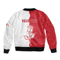 Personalized Rugby England Bomber Jacket Red Rose Champions
