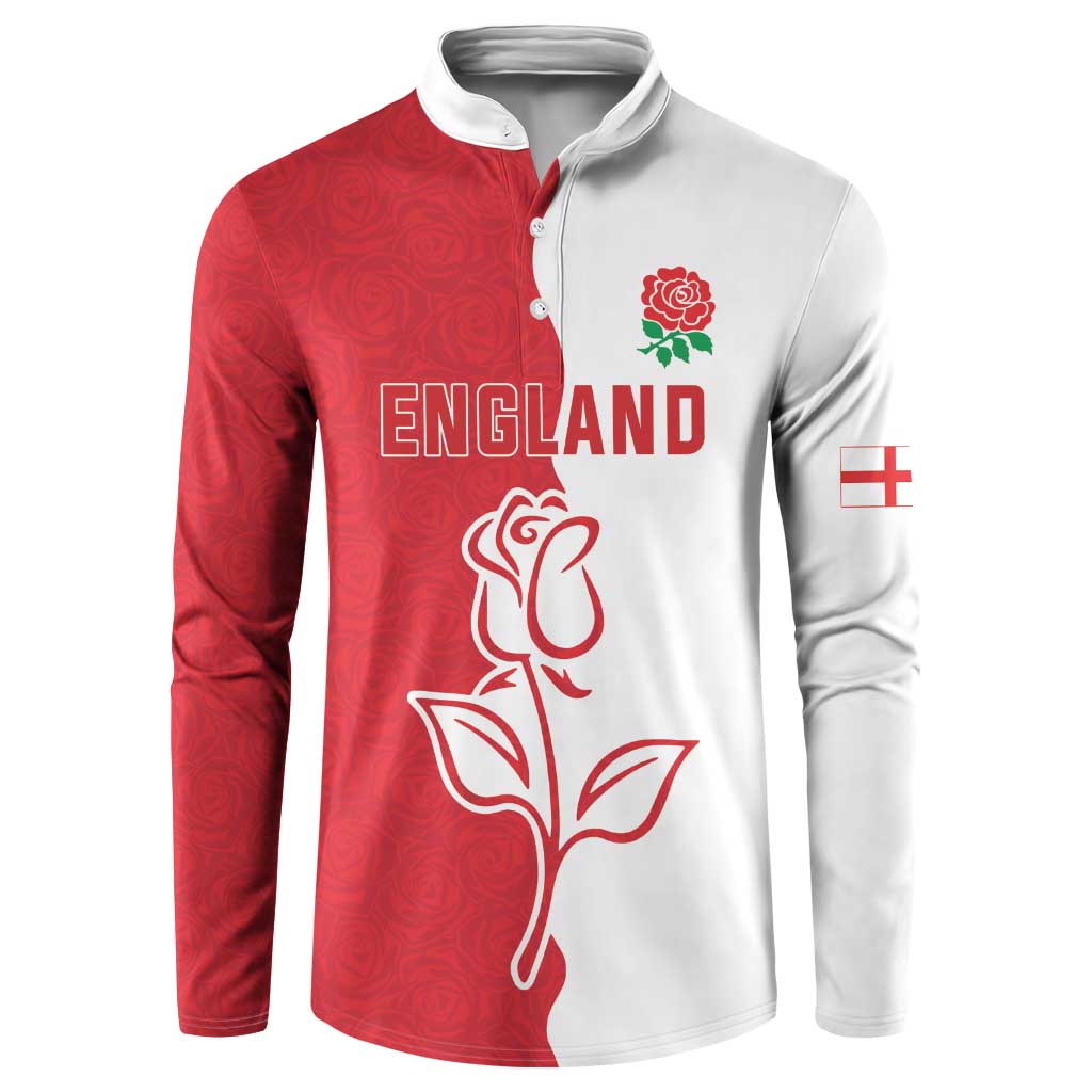 Personalized Rugby England Button Sweatshirt Red Rose Champions