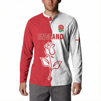 Personalized Rugby England Button Sweatshirt Red Rose Champions