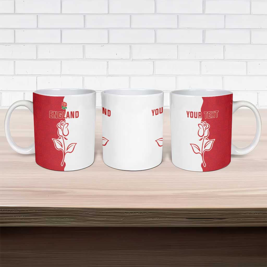 Personalized Rugby England Ceramic Mug Red Rose Champions