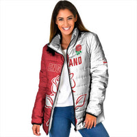 Personalized Rugby England Padded Jacket Red Rose Champions