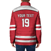 Austria Ice Hockey Custom Padded Jacket Austrian Eagle Shield Red Version