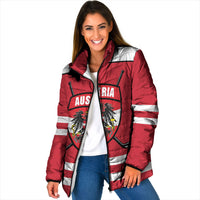 Austria Ice Hockey Custom Padded Jacket Austrian Eagle Shield Red Version
