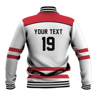 Austria Ice Hockey Custom Baseball Jacket Austrian Eagle Shield White Version