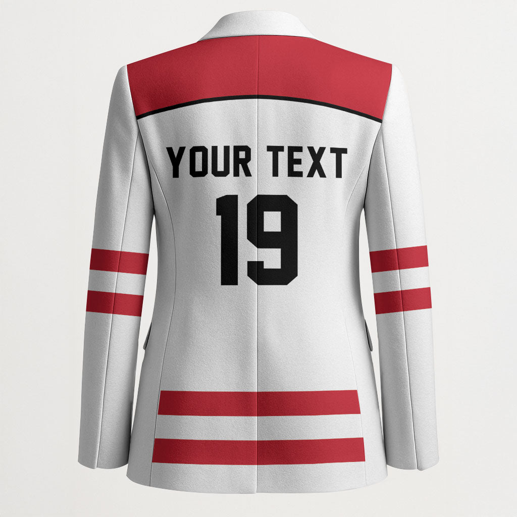 Austria Ice Hockey Custom Blazer Austrian Eagle Shield White Version
