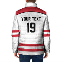 Austria Ice Hockey Custom Padded Jacket Austrian Eagle Shield White Version