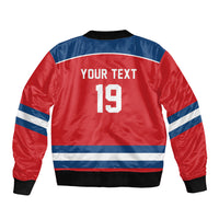 Czech Republic Ice Hockey Custom Bomber Jacket Czechia Lion Shield Red Version