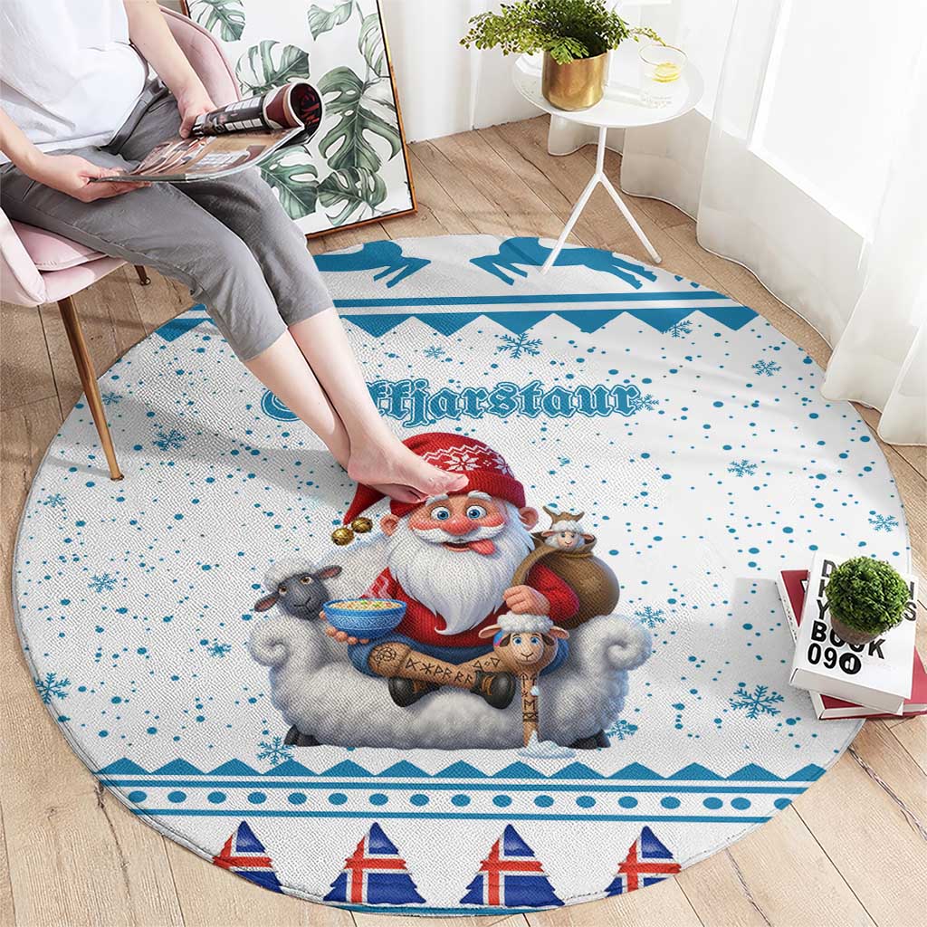 Iceland Christmas Round Carpet Stekkjastaur Sheep-Cote-Clod - Wonder Print Shop