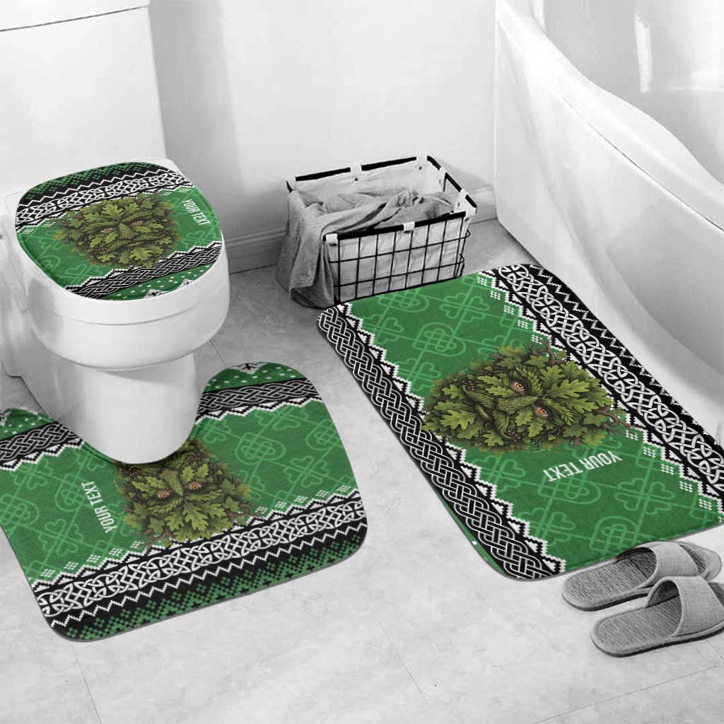 Personalized Anglesey Wales Christmas Bathroom Set Green Man Celtic Knot - Wonder Print Shop