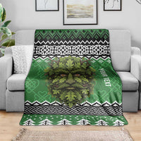 Personalized Anglesey Wales Christmas Blanket Green Man Celtic Knot - Wonder Print Shop
