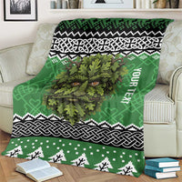 Personalized Anglesey Wales Christmas Blanket Green Man Celtic Knot - Wonder Print Shop
