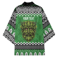 Personalized Anglesey Wales Christmas Kimono Green Man Celtic Knot - Wonder Print Shop