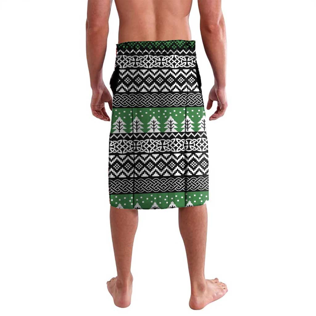 Personalized Anglesey Wales Christmas Lavalava Green Man Celtic Knot - Wonder Print Shop