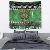 Personalized Anglesey Wales Christmas Tapestry Green Man Celtic Knot - Wonder Print Shop