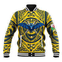 Personalized Brecknockshire Wales Baseball Jacket Welsh Celtic Bat And Swords Design - Wonder Print Shop