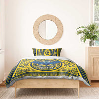 Personalized Brecknockshire Wales Bedding Set Welsh Celtic Bat And Swords Design - Wonder Print Shop