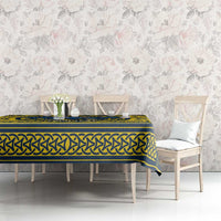 Personalized Brecknockshire Wales Tablecloth Welsh Celtic Bat And Swords Design - Wonder Print Shop