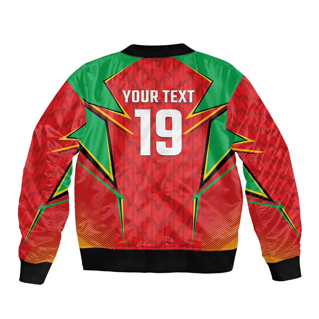 Custom Guyana Cricket Bomber Jacket Amazon Warriors Go For Glory