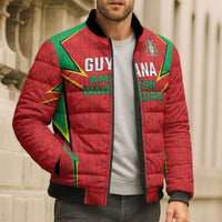 Custom Guyana Cricket Bomber Puffer Jacket Amazon Warriors Go For Glory