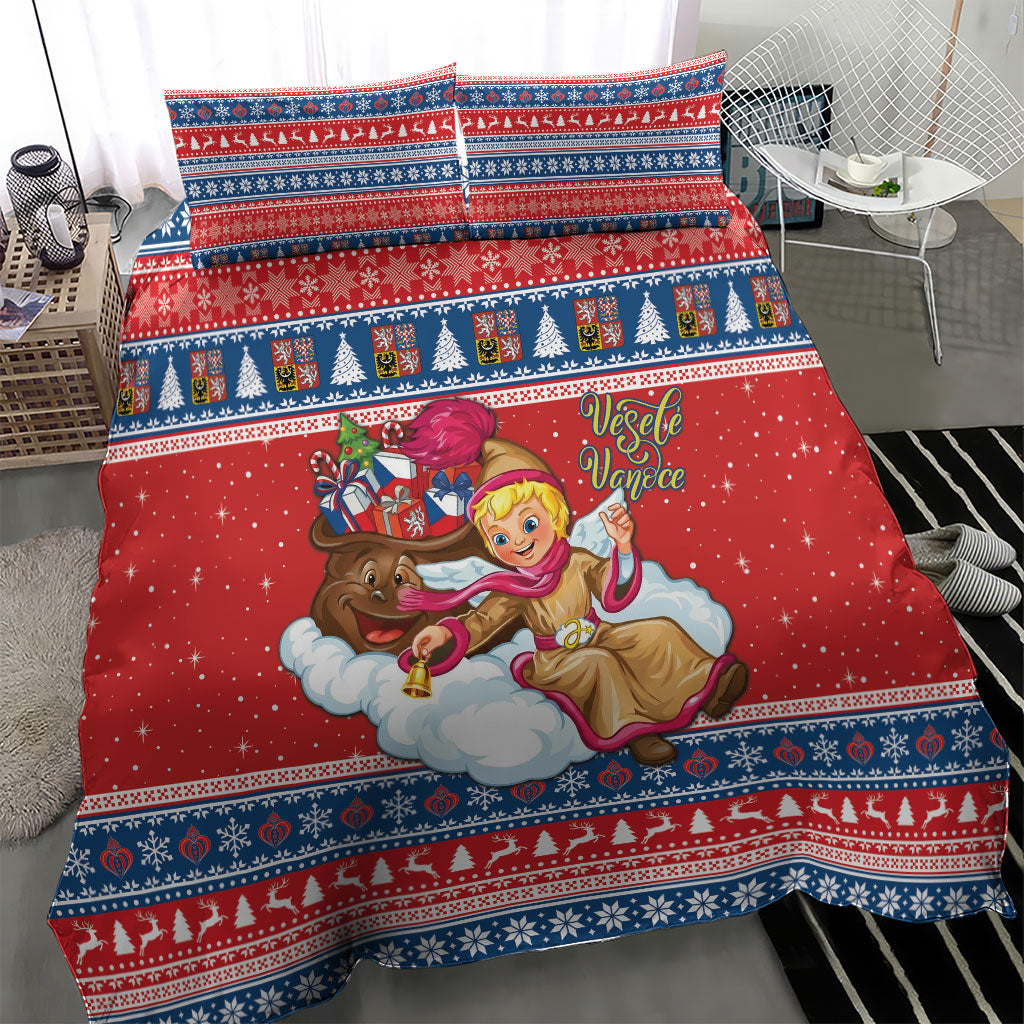 Czech Republic Christmas Bedding Set Czechia Jezisek Vesele Vanoce