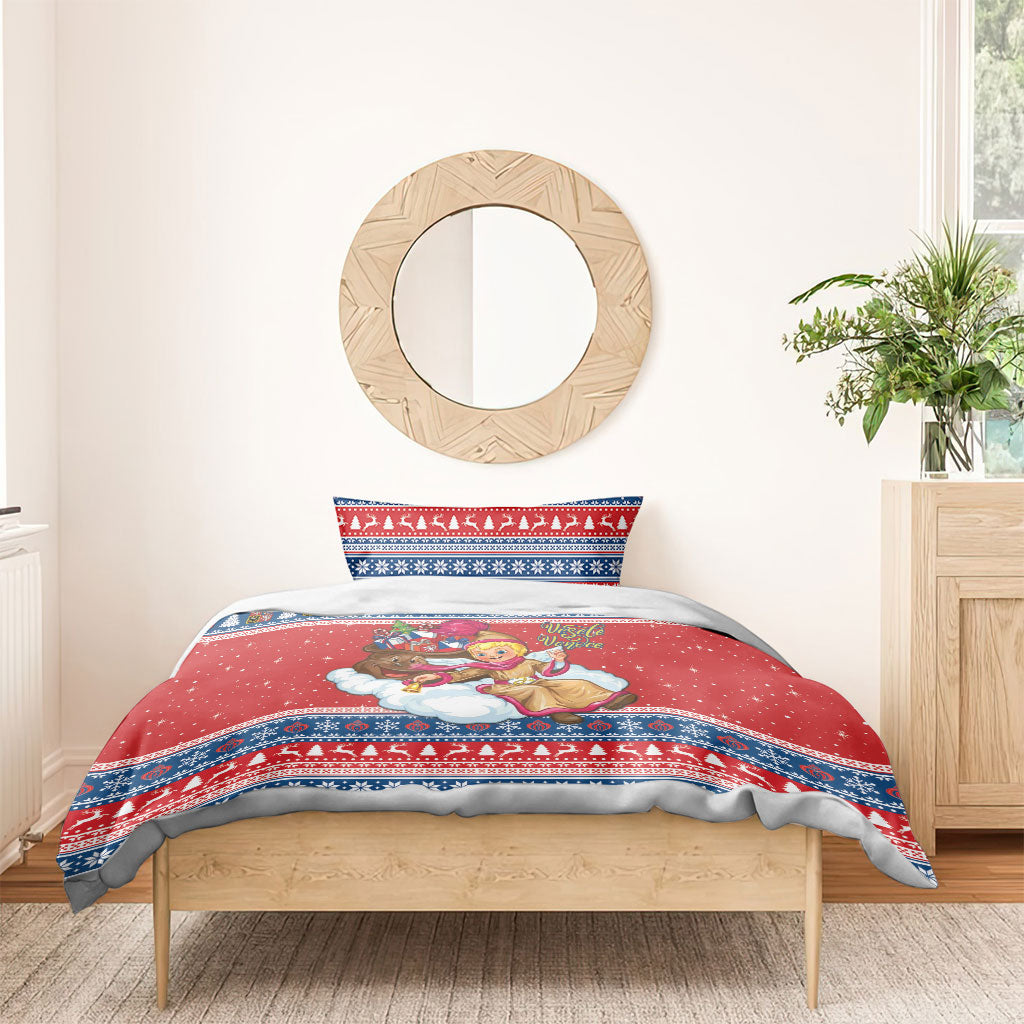 Czech Republic Christmas Bedding Set Czechia Jezisek Vesele Vanoce