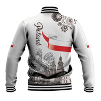 Poland Eagle Heritage Baseball Jacket Wawel Castle Polish Wycinanki Folk Pattern - Wonder Print Shop