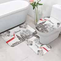 Poland Eagle Heritage Bathroom Set Wawel Castle Polish Wycinanki Folk Pattern - Wonder Print Shop