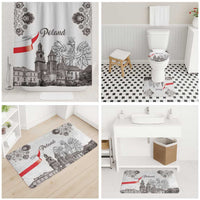 Poland Eagle Heritage Bathroom Set Wawel Castle Polish Wycinanki Folk Pattern - Wonder Print Shop