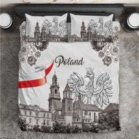 Poland Eagle Heritage Bedding Set Wawel Castle Polish Wycinanki Folk Pattern - Wonder Print Shop