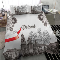 Poland Eagle Heritage Bedding Set Wawel Castle Polish Wycinanki Folk Pattern - Wonder Print Shop