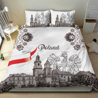Poland Eagle Heritage Bedding Set Wawel Castle Polish Wycinanki Folk Pattern - Wonder Print Shop