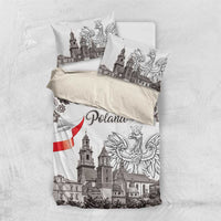 Poland Eagle Heritage Bedding Set Wawel Castle Polish Wycinanki Folk Pattern - Wonder Print Shop