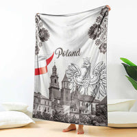 Poland Eagle Heritage Blanket Wawel Castle Polish Wycinanki Folk Pattern - Wonder Print Shop