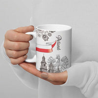Poland Eagle Heritage Ceramic Mug Wawel Castle Polish Wycinanki Folk Pattern - Wonder Print Shop