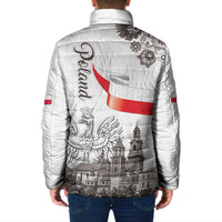 Poland Eagle Heritage Padded Jacket Wawel Castle Polish Wycinanki Folk Pattern - Wonder Print Shop