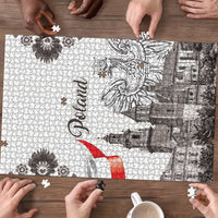 Poland Eagle Heritage Puzzle Wawel Castle Polish Wycinanki Folk Pattern - Wonder Print Shop