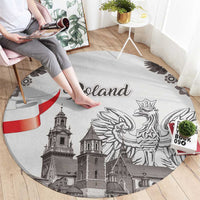 Poland Eagle Heritage Round Carpet Wawel Castle Polish Wycinanki Folk Pattern - Wonder Print Shop