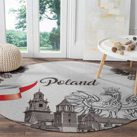 Poland Eagle Heritage Round Carpet Wawel Castle Polish Wycinanki Folk Pattern - Wonder Print Shop