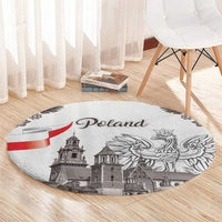 Poland Eagle Heritage Round Carpet Wawel Castle Polish Wycinanki Folk Pattern - Wonder Print Shop