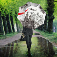 Poland Eagle Heritage Umbrella Wawel Castle Polish Wycinanki Folk Pattern - Wonder Print Shop