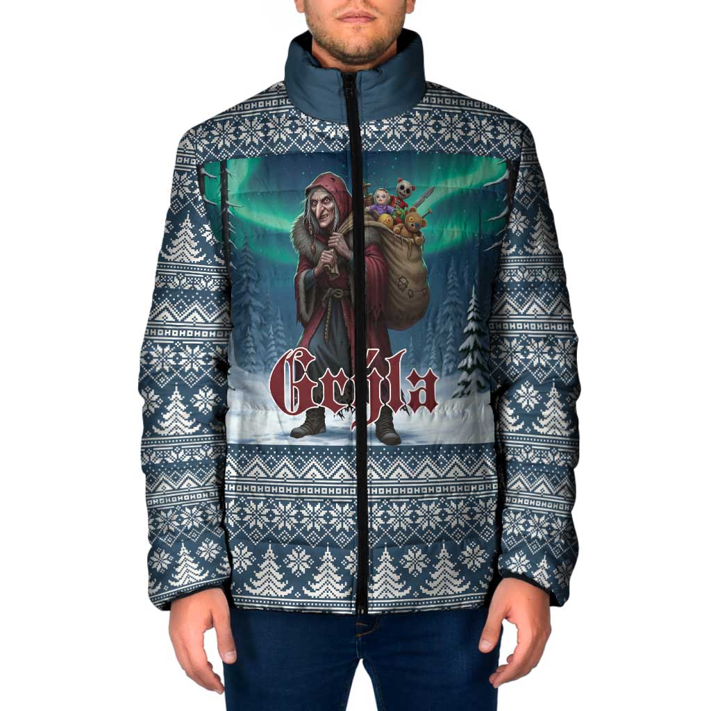 Iceland Christmas Padded Jacket Icelandic Gryla Evil Mother of Yule Lads LT19