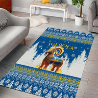 Sweden Christmas Area Rug Julbock  Yule Goat - Wonder Print Shop