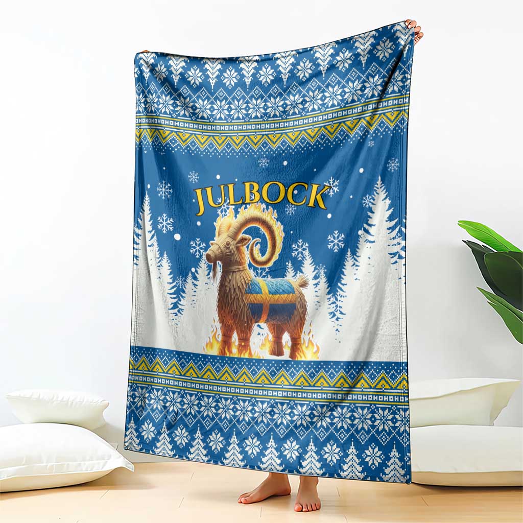Sweden Christmas Blanket Julbock  Yule Goat - Wonder Print Shop