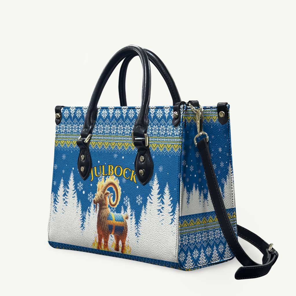 Sweden Christmas Leather Bag Julbock  Yule Goat - Wonder Print Shop